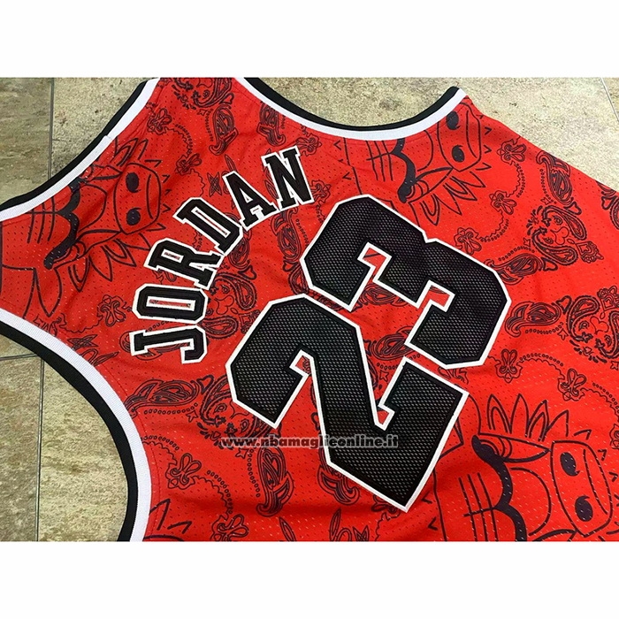Maglia Chicago Bulls Michael Jordan #23 Mitchell & Ness 1996-97 Rosso2